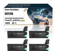 SV210A SCX-D6555A Toner Cartridges Compatible with Samsung MultiXpress SCX-6545N SCX-6555N Printers, Replacement Parts Contains Chip and Clear Printing/181(4 Pack Black)