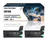 SV210A SCX-D6555A Toner Cartridges Compatible with Samsung MultiXpress SCX-6545N SCX-6555N Printers, Replacement Parts Contains Chip and Clear Printing/181(2-Pack Black)