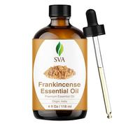 SVA Frankincense Essential Oil - 4 Fl Oz - 100% Natural Boswellia Serrata Oil - for Diffuser, Hair Care, Face, Skin Care, Aromatherapy, Scalp and Body Massage, Soap and Candle Making - with Dropper