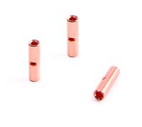 SVAAR 16-14 Gauge Non-Insulated Butt Connectors 100pcs Butt Splice Connectors 16-14 AWG Uninsulated Crimp Wire Connectors 2mm² Bare Pure Copper Crimp Butt Terminals