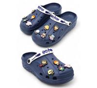 SVAAR x Harry Potter Men's Magical Clogs with 10 Authentic Harry Potter Charms Included and Adjustable Back Strap, Navy Blue, 11 UK