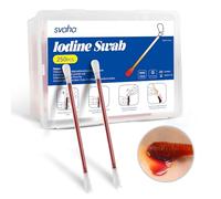 Svaha Povidone Iodine Swabsticks - 250 Sticks Individually Wrapped, Iodine Solution Released When Snapped, No Drying Out, Perfect for Wound Care, First Aid Kits, Travel & Outdoor Use