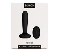 SVAKOM Primo Remote Control Warming Butt Plug, Black