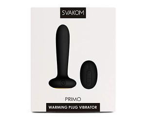 SVAKOM Primo Remote Control Warming Butt Plug, Black