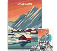 Svalbard Arctic Serenity Jigsaw Puzzles for Adults 1000 Piece Puzzle,Family Game Stress Reliever Difficult Challenge Artists Collection,Fine Art 50x75cm