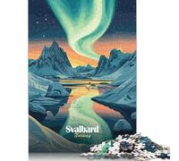 Svalbard Aurora Borealis Puzzle DIY Game Premium Cardboard Jigsaw Puzzle for Women Men Children's Day 1000pcs (38x26cm)