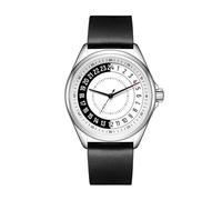 Svalbard FOLLOWER GA19 Swiss Quartz Steel White Black Leather 24h Men's Watch, grey
