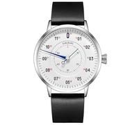 Svalbard GAUGE Swiss Quartz Single Hand Leather White Steel Men's Watch, White