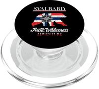 Svalbard Norway - Arctic Wilderness -Ice Bear Norwegian Flag PopSockets PopGrip for MagSafe