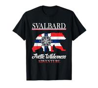 Svalbard Norway - Arctic Wilderness -Ice Bear Norwegian Flag T-Shirt