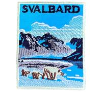 Svalbard Norway Patch (3.5 Inch) Iron-on/Sew-on Badge Spitsbergen Island Travel Souvenir Emblem Polar Bear Crest Backpack Gift Patches