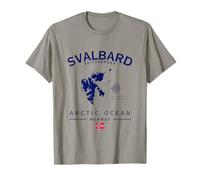 Svalbard Spitzbergen Map GPS Norway Arctic Norwegian Flag T-Shirt