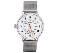 Svalbard TILBAKE AC12 Quartz Steel White Black Sapphire 24H Men's Watch, silver