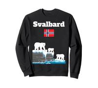 Svalbard trip souvenir Polar Bears watching Norway flag Sweatshirt