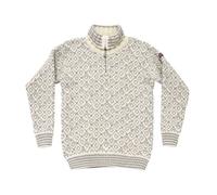 SVALBARD WOOL ZIP NECK sweater (OFFWHITE/GREY)
