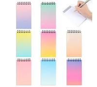 Svalor 8 Pack Small Pocket Notebook, Lined Mini Notebook, 3 x 5 Inch Small Notebooks Pocket Size, Spiral Mini Notepads, Colorful Gradient Pocket Notepad, for School Office Supplies