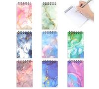 Svalor 8 Pack Small Pocket Notebook, Lined Mini Notebook, 3 x 5 Inch Small Notebooks Pocket Size, Spiral Mini Notepads, Pocket Notepad, for School Office Supplies (Colorful Marble)