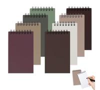 Svalor Mini Notebook,8 Pack Spiral Small Notebooks Pocket Size 12.6cm x 7.6cm,Pocket Notepad for Office School Memo Tactical Steno Pads (Morandi color scheme)