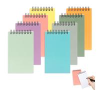 Svalor Mini Notebook,8 Pack Spiral Small Notebooks Pocket Size 12.6cm x 7.6cm,Pocket Notepad for Office School Memo Tactical Steno Pads (Macaron Color Series A)