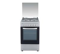 Svan Cocina Gas Butano 4 Zonas de Cocción, Horno 43 L, Inox SKG4501X. Control Manual, 2 Programas de Cocción, Cristal en Puerta de Doble Capa, Tapa Abatible