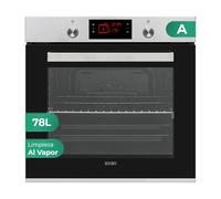 Svan Horno MultifunciónCon Ventilador Inox SHM10800DCX. Capacidad 78 Litros, 3100W, 10 Programas, Interior Esmaltado, Fácil Limpieza, Display LED Manual, Eficiencia Energética Clase A