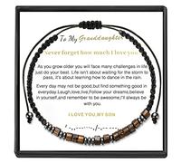 Svana To My Son/Grandson Bracelet From Mom/Grandma, with Warm Message Card I Love You Morse Code Bracelets for women Adjustable Stretch Braided Wristband Inspirational Love Bracelets, S, no gemstone