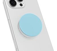 Svanove Adhesive Phone Grip Stick Holder, Collapsible Cell Phone Stand Expanding Kickstand for iPhone Samsung Mobile Phones Accessory, Cute Sticky Phones Grips Soft Silicone Glossy Jelly, Light Blue