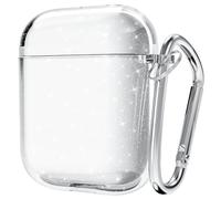 Svanove Airpods Case Clear Glitter, Cute Sparkle Bling Shiny Transparent, Soft TPU, Compatible with Airpods 1st/2nd, Heavy Duty Shock Protection, Travel, Everyday Use, Wireless Charging