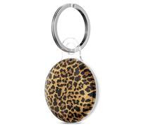 Svanove Cheetah Print Case for Airtag Leopard Trendy Pattern, Luxury Girly Airtag Accessories for Women, Luggage, Cat Dog Collar, Car, Compatible with Apple Airtag 2021, Brown