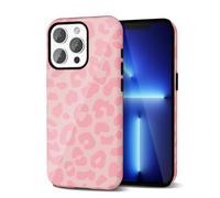 Svanove Cheetah Print Case for iPhone 13 Pro Max - Girly Trendy Leopard Pattern, Retro Cool Animal Print, Luxury Cute Design for Women, Aesthetic Y2k Hard Shell Plastic, Pink
