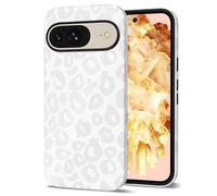Svanove Cheetah Print Phone Case for Google Pixel 8 Case Girly, Cute Leopard Case for Women, Luxury Trendy Retro Cool Animal Print Design, Aesthetic Pattern Y2k Slim Hard Shell Plastic Cover, White