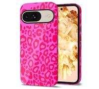 Svanove Cheetah Print Phone Case for Google Pixel 8 Case Girly, Cute Leopard Case for Women, Luxury Trendy Retro Cool Animal Print Design, Aesthetic Pattern Y2k Hard Shell Plastic Cover, Neon Hot Pink