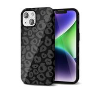 Svanove Cheetah Print Phone Case for iPhone 14 Plus Case Girly Trendy Leopard Pattern, Retro Cool Animal Print, Luxury Cute Case for Women, Aesthetic Y2k Hard Shell Plastic, Black