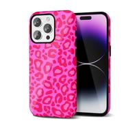 Svanove Cheetah Print Phone Case for iPhone 14 Pro Max Case Girly Trendy Leopard Pattern, Retro Cool Animal Print, Luxury Cute Case for Women, Aesthetic Y2k Hard Shell Plastic, Hot Pink