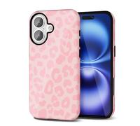 Svanove Cheetah Print Phone Case for iPhone 16 Case Girly Trendy Leopard Pattern, Retro Cool Animal Print, Luxury Cute Case for Women, Aesthetic Y2k Hard Shell Plastic, Pink