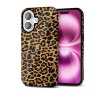 Svanove Cheetah Print Phone Case for iPhone 16 Plus Case Girly Trendy Leopard Pattern, Retro Cool Animal Print, Luxury Cute Case for Women, Aesthetic Y2k Hard Shell Plastic, Brown Fall