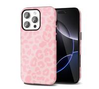 Svanove Cheetah Print Phone Case for iPhone 16 Pro Max Case Girly Trendy Leopard Pattern, Retro Cool Animal Print, Luxury Cute Case for Women, Aesthetic Y2k Hard Shell Plastic, Pink