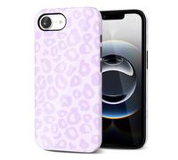 Svanove Cheetah Print Phone Case for iPhone 16e, Girly Cute Leopard Case for Women, Luxury Trendy Retro Cool Animal Print Design, Aesthetic Pattern Y2k Slim Hard Shell Plastic Cover, Purple Lilac