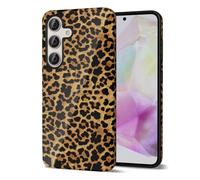 Svanove Cheetah Print Phone Case for Samsung Galaxy A35 5G Girly, Cute Leopard Case for Women, Luxury Trendy Retro Animal Print Design, Aesthetic Pattern Y2k Hard Shell Plastic Cover, Brown Fall