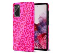 Svanove Cheetah Print Phone Case for Samsung Galaxy S20 FE Case Girly, Cute Leopard Case for Women, Luxury Trendy Retro Cool Animal Print Design, Aesthetic Pattern Hard Shell Plastic Cover, Hot Pink