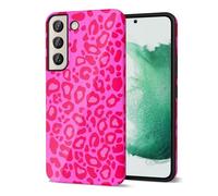 Svanove Cheetah Print Phone Case for Samsung Galaxy S22 Plus Girly, Cute Leopard Case for Women, Luxury Trendy Retro Cool Animal Print Design, Aesthetic Pattern Hard Shell Plastic Cover, Hot Pink