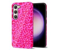 Svanove Cheetah Print Phone Case for Samsung Galaxy S23 Girly, Cute Leopard Case for Women, Luxury Trendy Retro Cool Animal Print Design, Aesthetic Pattern Y2k Hard Shell Plastic Cover, Hot Pink