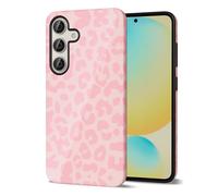 Svanove Cheetah Print Phone Case for Samsung Galaxy S24 FE Case Girly, Cute Leopard Case for Women, Luxury Trendy Retro Cool Animal Print Design, Aesthetic Pattern Y2k Hard Shell Plastic Cover, Pink