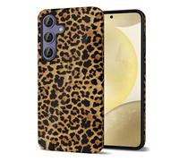 Svanove Cheetah Print Phone Case for Samsung Galaxy S24 Girly, Cute Leopard Case for Women, Luxury Trendy Retro Animal Print Design, Aesthetic Pattern Y2k Hard Shell Plastic Cover, Brown Fall