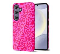 Svanove Cheetah Print Phone Case for Samsung Galaxy S24 Plus Girly, Cute Leopard Case for Women, Luxury Trendy Retro Cool Animal Print Design, Aesthetic Pattern Hard Shell Plastic Cover, Hot Pink