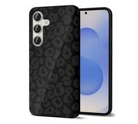 Svanove Cheetah Print Phone Case for Samsung Galaxy S25 Girly, Cute Leopard Case for Women, Luxury Trendy Retro Cool Animal Print Design, Aesthetic Pattern Y2k Hard Shell Plastic Cover, Black