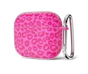 Svanove for Airpods 3 Case Cheetah Animal Print, Girly Cute Leopard Pattern Airpods 3rd Generation Case with Keychain, Aesthetic Y2k Trendy Hard Shell Plastic Cool Airpods Cover for Women, Hot Pink