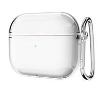 Svanove for Airpods 3 Case Clear Hard Plastic, Transparent Simple Cute Airpods 3rd Generation Case with Keychain, Girly Y2k Aesthetic Trendy Airpods Cover Accessories for Women Girl, Clear