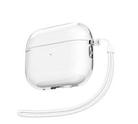 Svanove for Airpods Pro 3 Case Clear with Strap, Cute Transparent Hard Shell Plastic Case for Airpods Pro 3rd Generation Cover with Rope, Girly Y2K TPU Protective Cases for Women Men, Clear