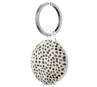 Svanove for Airtag Holder Case Cheetah Print, Leopard Pattern Airtag Keychain, Luxury Trendy Air tag Accessories, Cute Girly Aesthetic Design Itag Key Ring Cover for Women Girl Kids, Beige